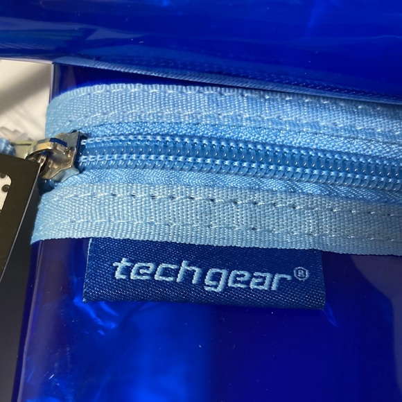 Blue Makeup Bag Pencil Case Zipper Organizer - Picture 4 of 11